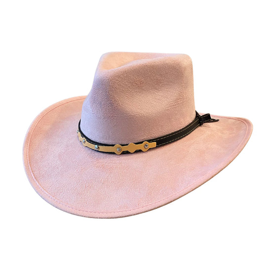 Amarillo Cowboy Rancher Hat- Blush Pink