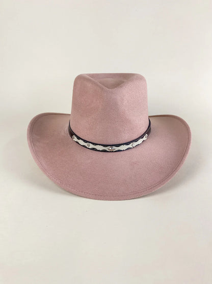 Santa Fe Cowboy Rancher Hat- Pale Dusty Rose