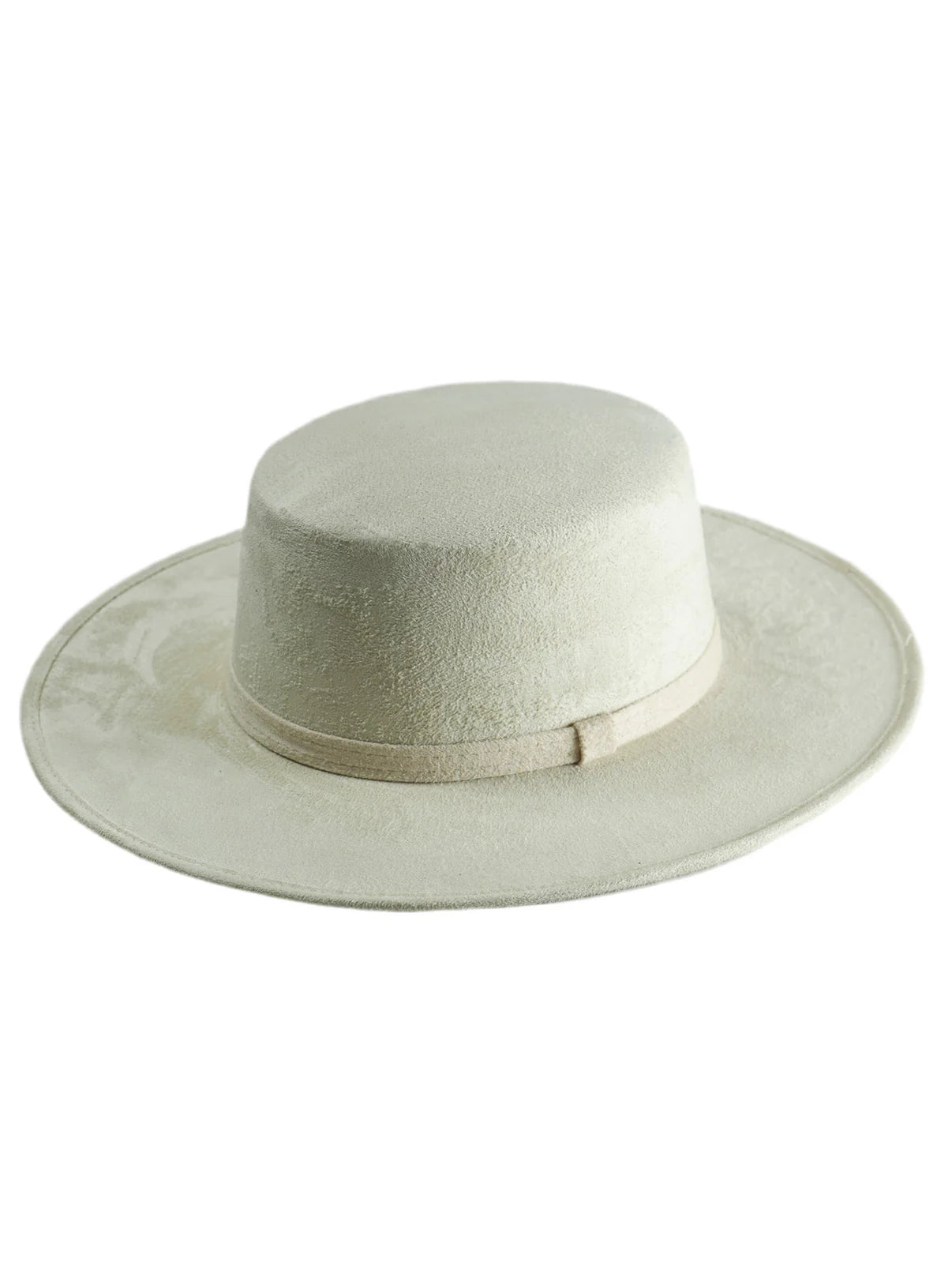 Flat Top Hat- Ivory