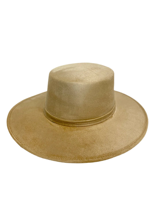 Flat Top Hat- Nude