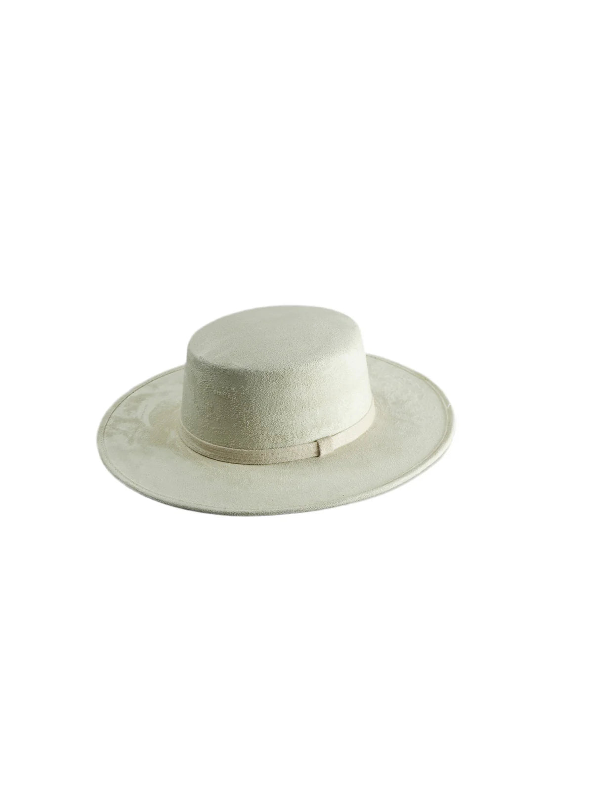 Flat Top Hat- Ivory