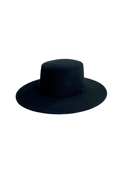 Flat Top Hat- Black