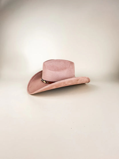 Santa Fe Cowboy Rancher Hat- Pale Dusty Rose