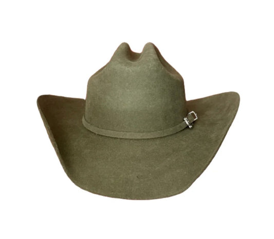 Merino Wool Western Hat - Olive Green