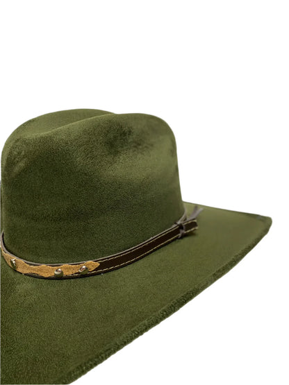 Austin Cowboy Hat- Olive Green