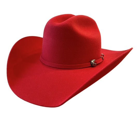 Merino Wool Western Hat - Red
